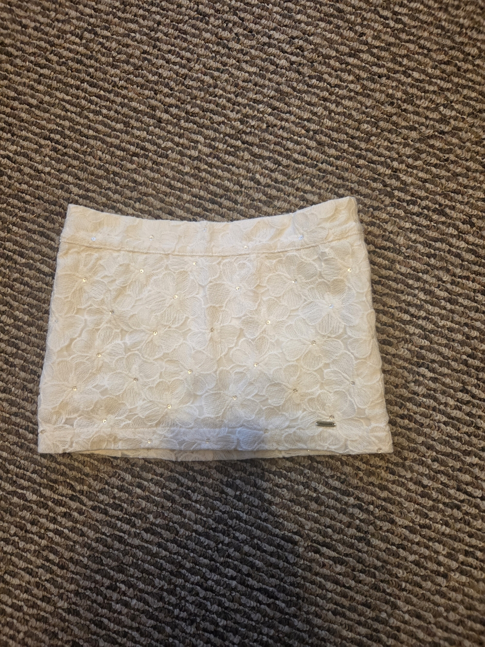 Abercrombie & Fitch Cream Lace Floral Mini Skirt